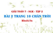 Bài 2 trang 10 Toán 7 Chân trời sáng tạo Tập 2